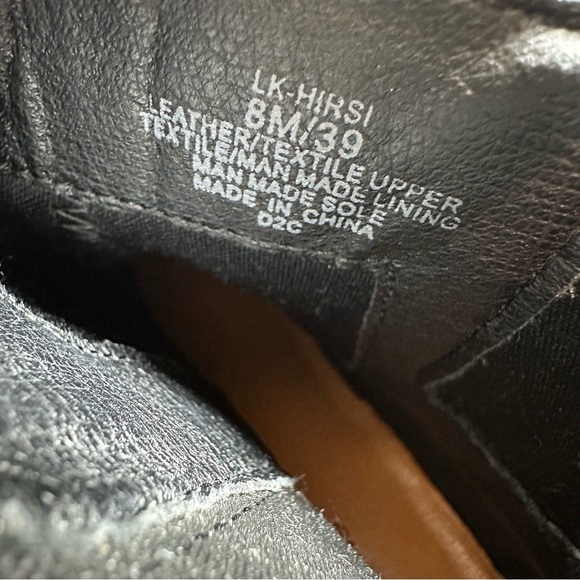 Lucky Brand Hirsi Black Leather Block Heel Ankle Bootie #1223 - Picture 6 of 13